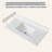 37 Inch Marble Vanity Top, White Vanity Top With Pre-Drilled Faucet Holes, Bathroom Vanity Top With Undermount Rectangular Middle Sink And 4" Height Backsplash,  Bianco Carrara Venato-108674947
