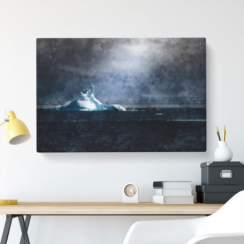 Glacier And Iceberg In Antarctica - Wrapped Canvas, 50cm H x 76cm W x 3cm D