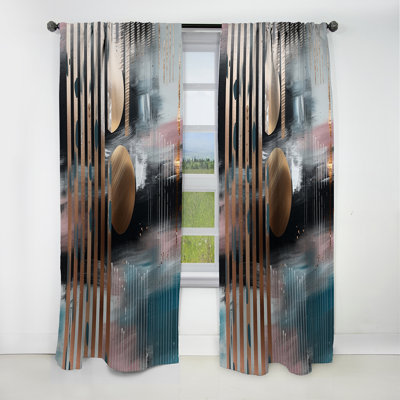 Plattsburg - Abstract Marble Curtain - Blackout Marble Curtain - 1 Panels