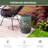 Outsunny 13" X 18" Garden Stool With Woven Lattice Design & Glazed Strong Materials Decorative End Table