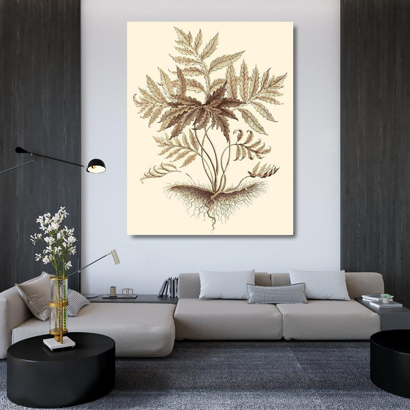 Art sur toile tendue Red Barrel Studio®, galerie Abraham, titrée: sépia, H 45 po x l 36 po