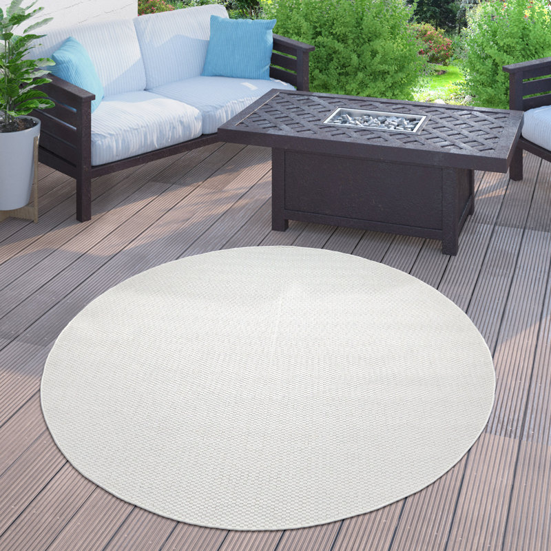 Iyana Machine Woven Indoor/Outdoor Area Rug , Round 6'7"