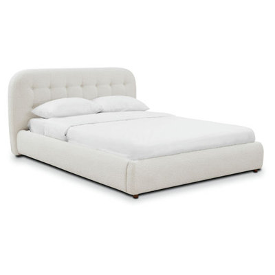 Grand lit Ares en blanc écume