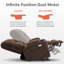 Fauteuil inclinable à deux moteurs l 26,4 po à position allongée avec chauffage et massage, tissu-2046507620