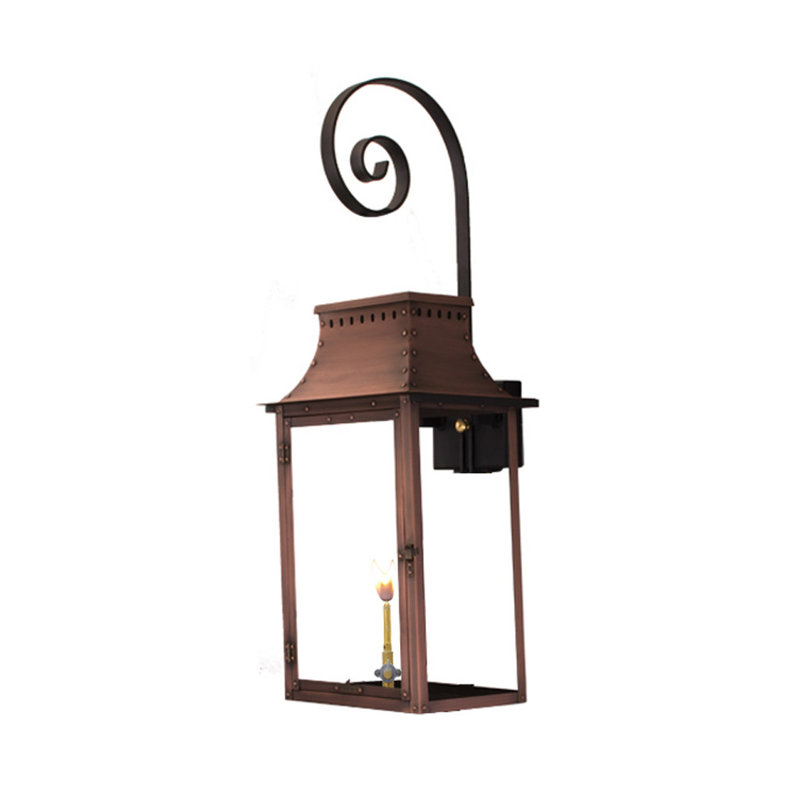 Beaux Bridge Outdoor Wall Lantern, 22" H x 13" W x 12" D