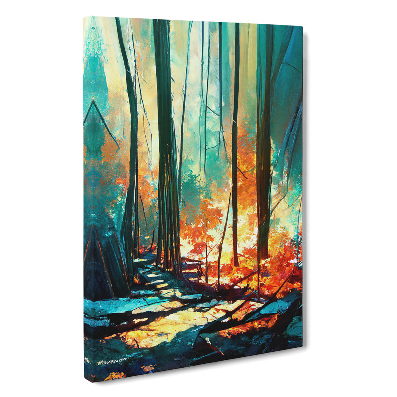 Painted Forest No.2 Abstract - Wrapped Canvas, 76cm H x 50cm W x 3cm D