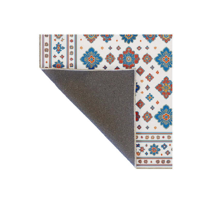 Tapis beige tissé traditionnel Mosso, 4'11" x 7'7"
