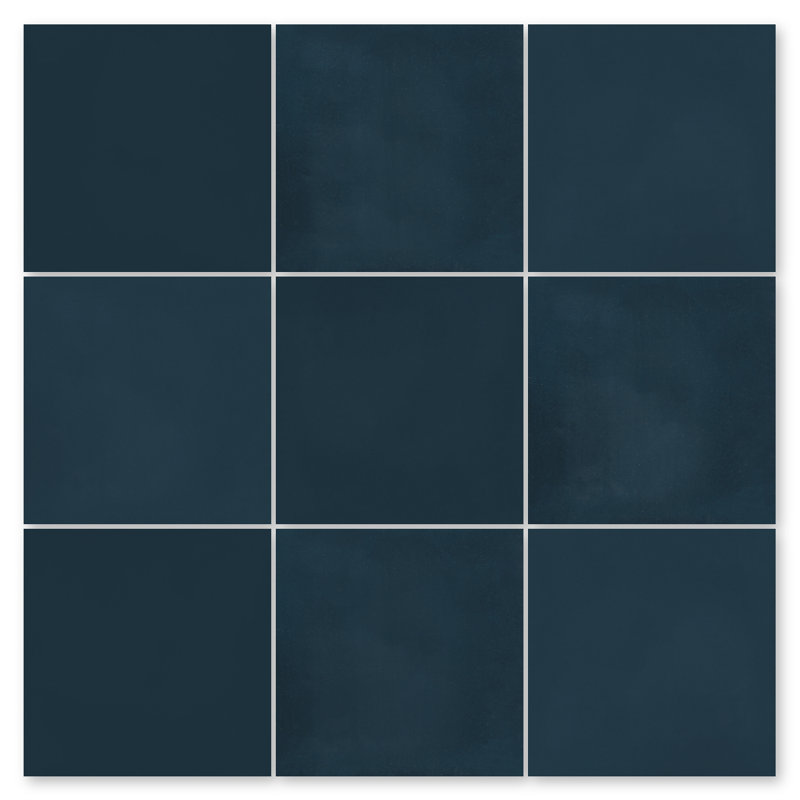 Solid 8" x 8" Cement Wall & Floor Tile, Navy