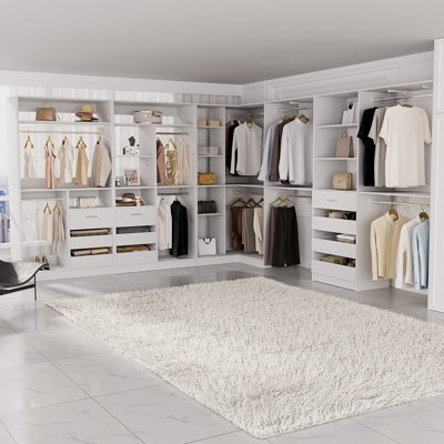 Système d'organisation 72-204 pouces avec 10 tiroirs et 10 porte-vêtements
