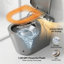 Toilette intelligente une pièce sans réservoir avec couvercle d'ouverture / fermeture automatique, capteur de pied, siège chauffant, affichage DEL et veilleuse, gris-125004188