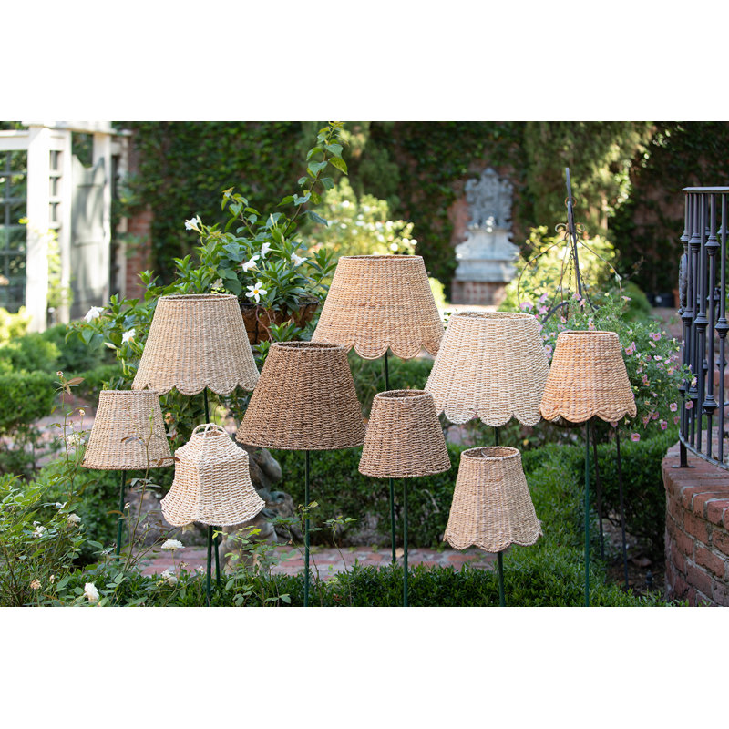 Water Hyacinth Empire Lamp Shade, 8" H x 10" W x 10" D