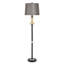 Lampe sur pied Callahan - bronze Madison avec verre ambré - abat-jour gris-523673734