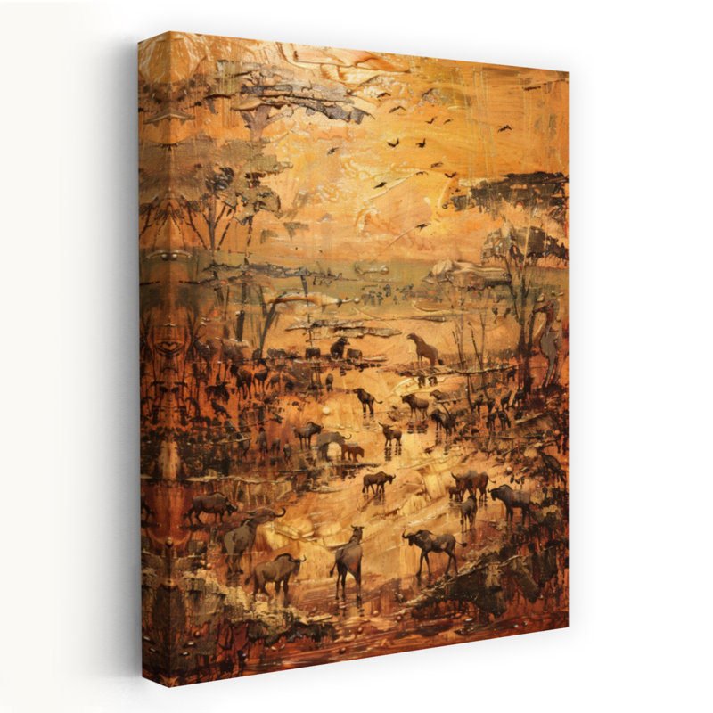 «Savanna Abstract Contemporary Horse», reproduction d'art murale, 24" H x 16" W