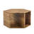 Hexagonal MDF Coffee Table, Wood Grain Pattern Stickers, Multi-Hole Design To Give More Storage Space