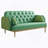 Modern Patterned Two-Seater Sofa With Soft Throw Pillows For Comfortable Seating
