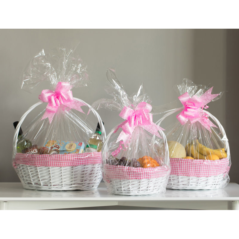 Rosalind Wheeler Wicker Basket, Pink