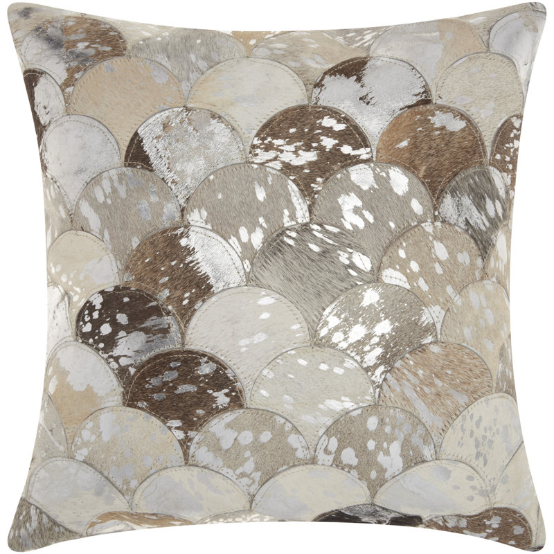 Housse de coussin carré et insert, Gris argenté