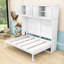 Lit escamotable en bois avec armoires supérieures, conception pliable peu encombrante-1086208198-1086208199