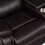 Fauteuil inclinable modulaire en cuir Pu pour salon en brun avec 2 porte-gobelets et un compartiment inclinable pratique-1965724999
