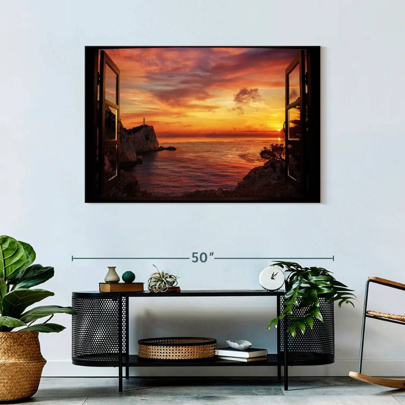 Gillard Window To Lighthouse Cliff, 30" H x 45" W