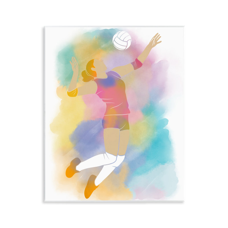 Plaque murale colorée Sports Volleyball, design par Marcus Prime