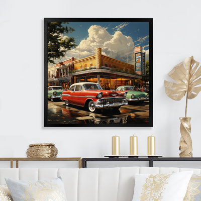 " Red Mid Century Retro Reverie "