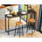 Rectangular Bar Height Table With Sturdy Metal Frame & Industrial Wood Top, Counter Height Dining Pub Table-1191654458