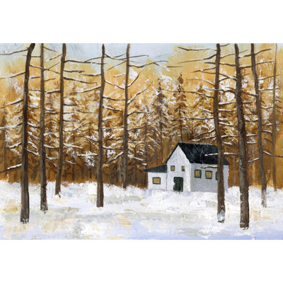Snowy House - Wrapped Canvas Painting