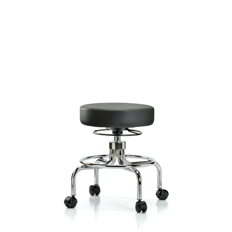Tabouret de laboratoire Karris, Carbone, Roulettes