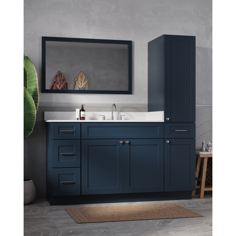 Meuble-lavabo simple 63 po Disar, Bleu