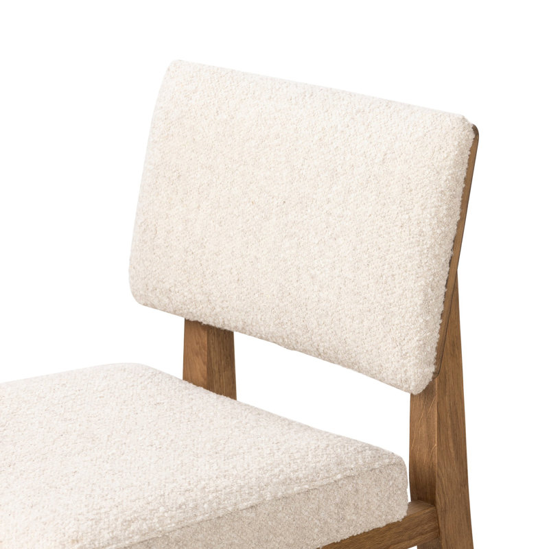 Carlo Upholstered Dining Chair, Cream/Brown, 1_Cream/Brown