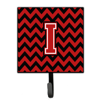 Pittsburg Chevron Garnet Wall Key Organizer with Key Hooks