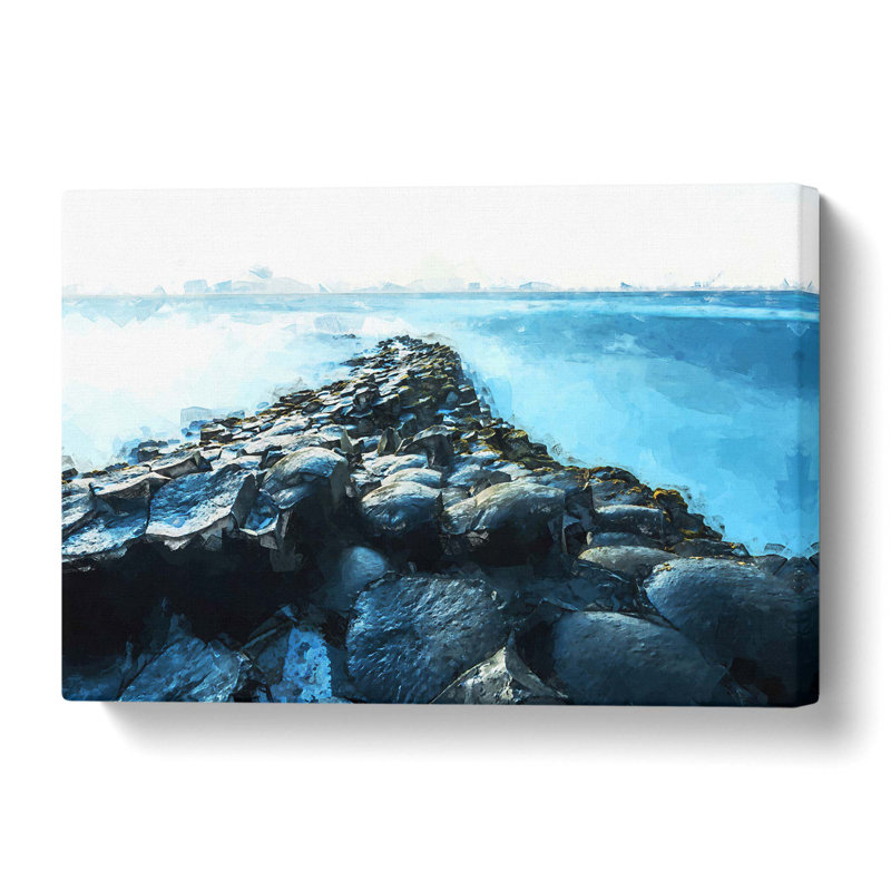 Giants Causeway in Bushmills - Wrapped Canvas, 35.6 cm H x 50.8 cm W