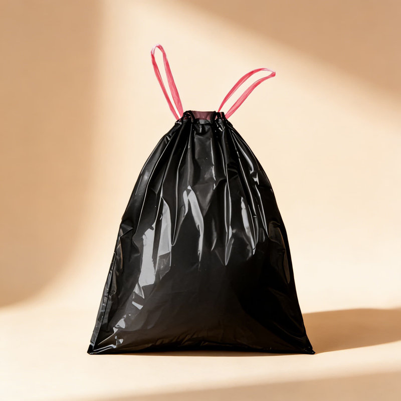 Sacs à ordures à cordon 4 gallons, petits sacs à ordures épais de 1,2 mil pour le bureau de la chambre à coucher de la salle de bain, 45 x 50 cm, paquet de 60, non parfumés et résistants aux fuites