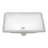 Ruvati 18 x 12-3/4 inch Undermount Bathroom Sink White Rectangular Porcelain Ceramic with Overflow -
