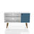 Liberty 43" Mid-Century Modern 3-Shelf TV Stand for TVs up to 43" in Blue Slate and White-1799682132