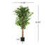 Ficus artificiel avec pot en plastique noir