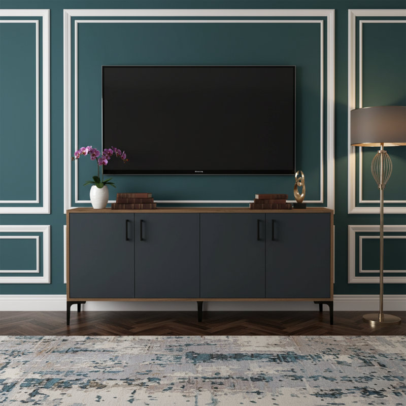 Console 70,9 po de largeur avec 4 armoires rectangulaires