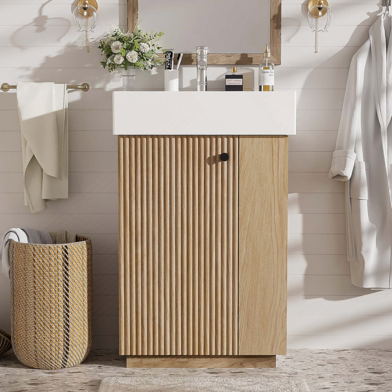 Meuble-lavabo 21,6 po avec lavabo en céramique