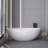 65" Freestanding Solid Surface Stone Resin Bathtub With Overflow