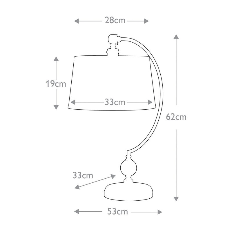Mericle Metal Arched Lamp