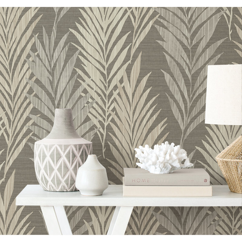 Papier peint floral Dehl, Champignon / grège