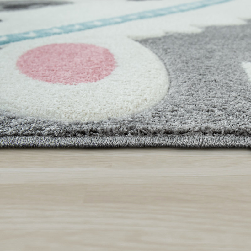 Barela Baby & Kids Rugs, Rectangle 5'3" x 7'7", Gray