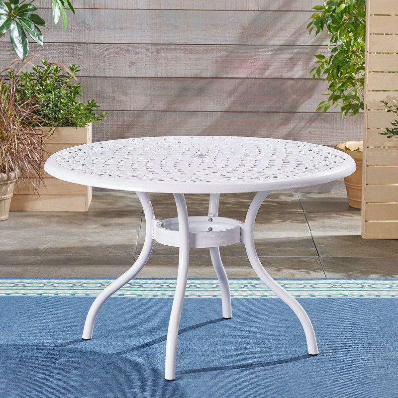 Table ronde Phoenix 48In, Blanc