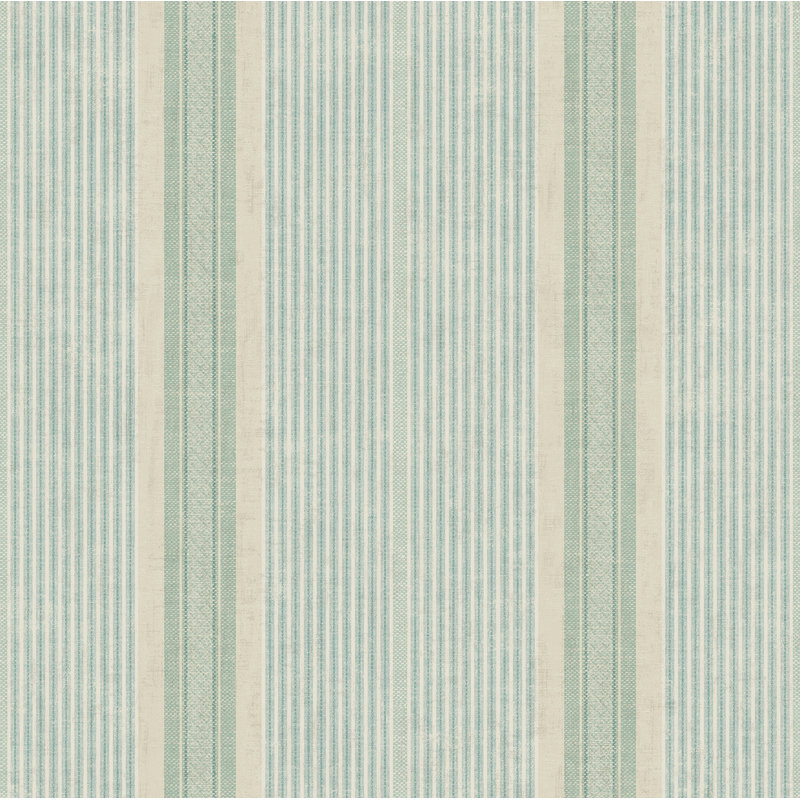 Rouleau de papier peint à rayures l 32,81 pi x l 20,5 po victorian Tillotson, Bleu