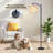 Arc Floor Lamp Vintage seamless Floor Lamps with Remote LED Lights Adjustable Lamp Shades Tall Standing Lamps for Reading Office Living Room