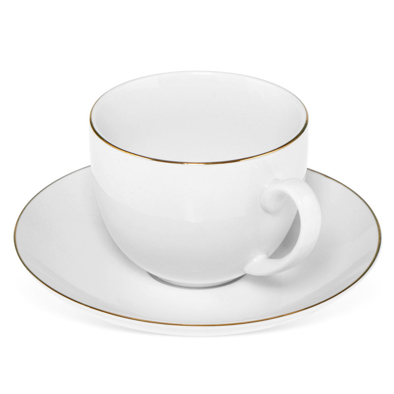 Creger Porcelain Mug, White/Gold