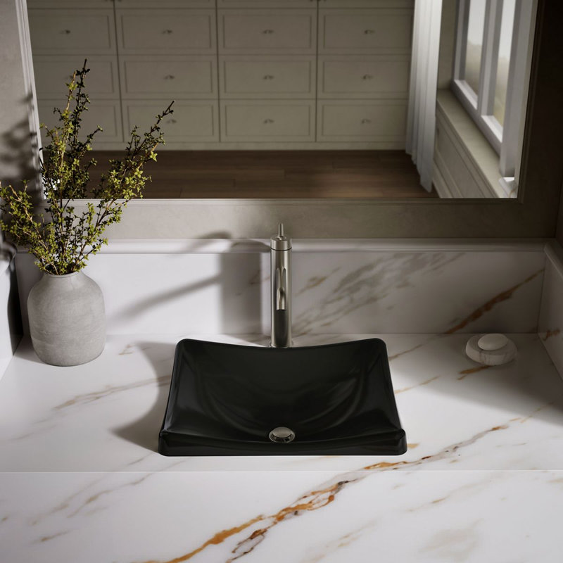 DemiLav Metal Specialty Vessel Bathroom Sink, Almond