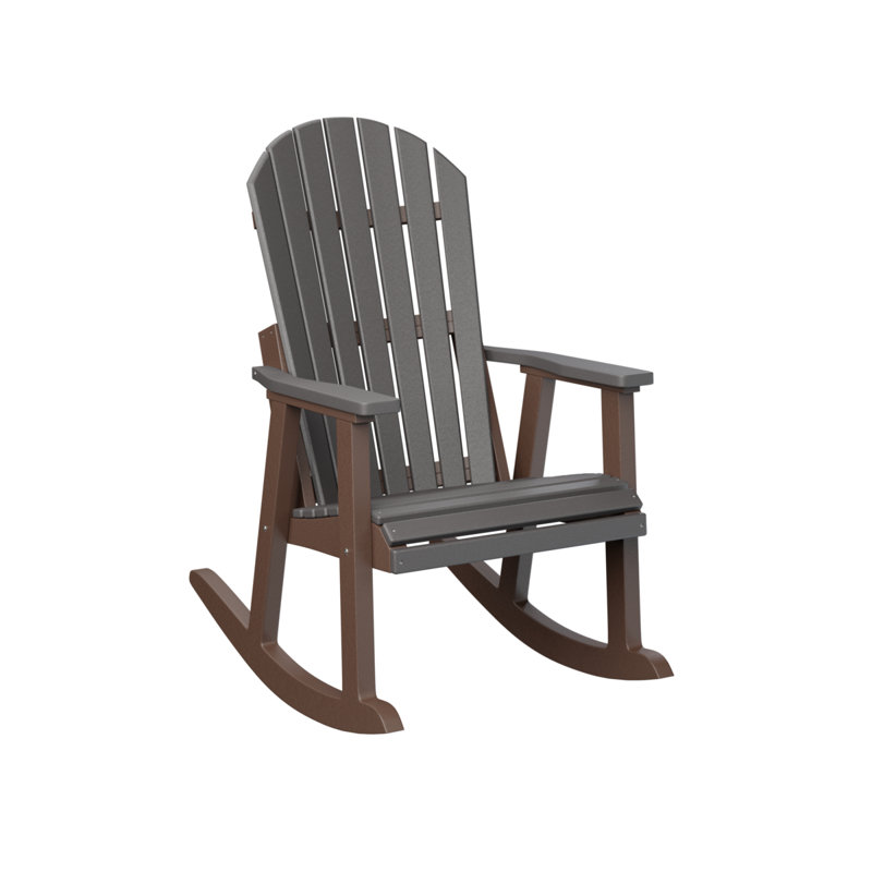 Fauteuil berçant berlinois berlinois, Smoke Gray Top/Chocolate Brown Base