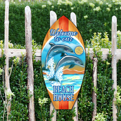 Cintre de porte en bois paysages welcome surf